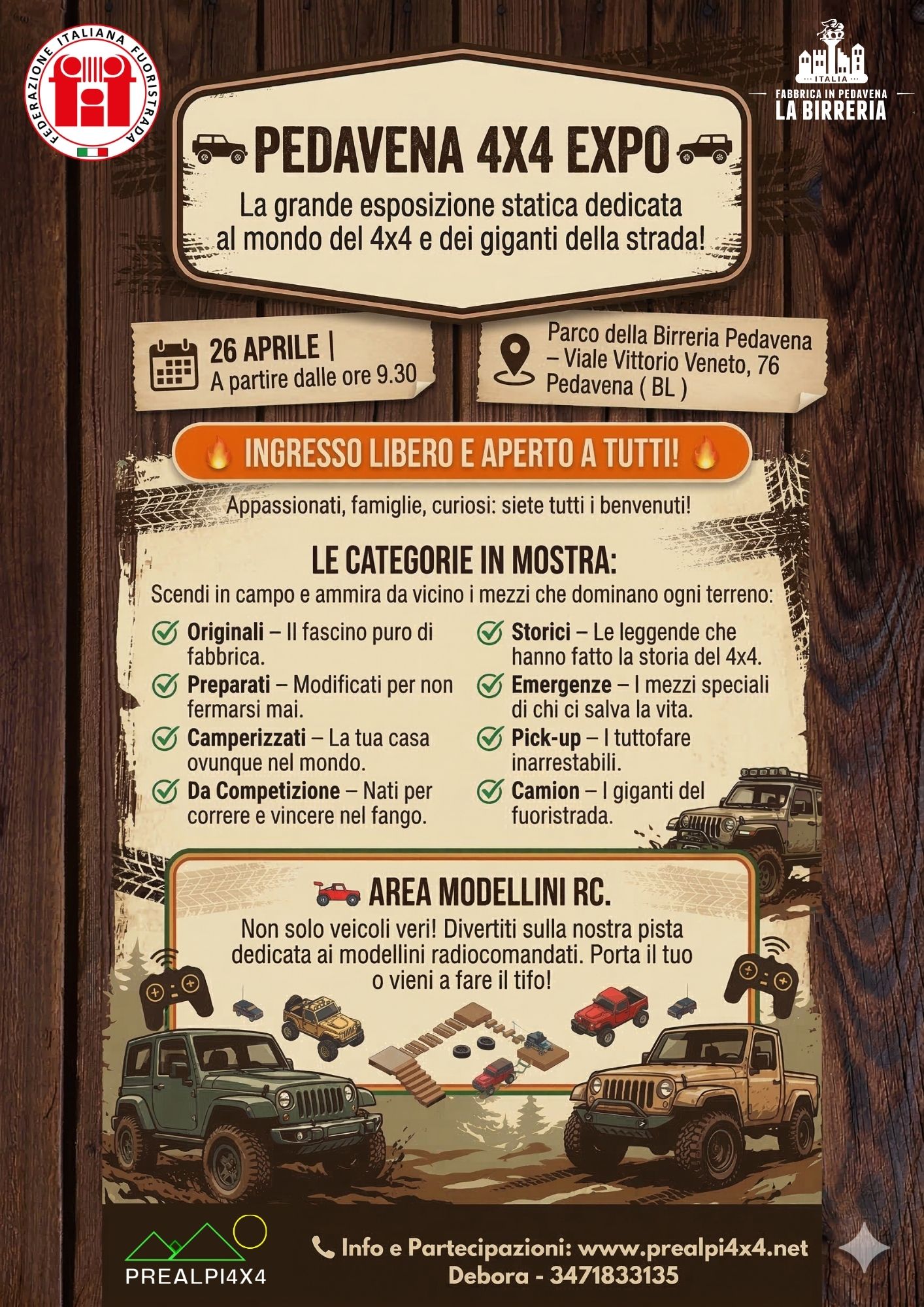 Locandina Pedavena 4x4 Expo 2026